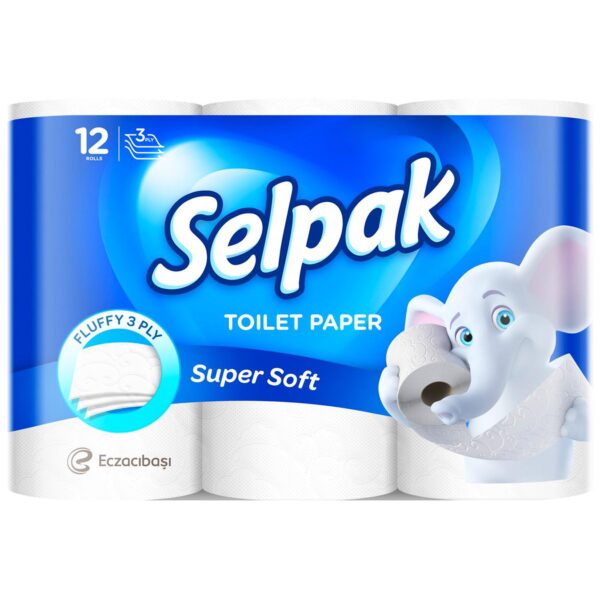 Toalettpapper Selpak Super Soft vitt 3-lagers 12 st